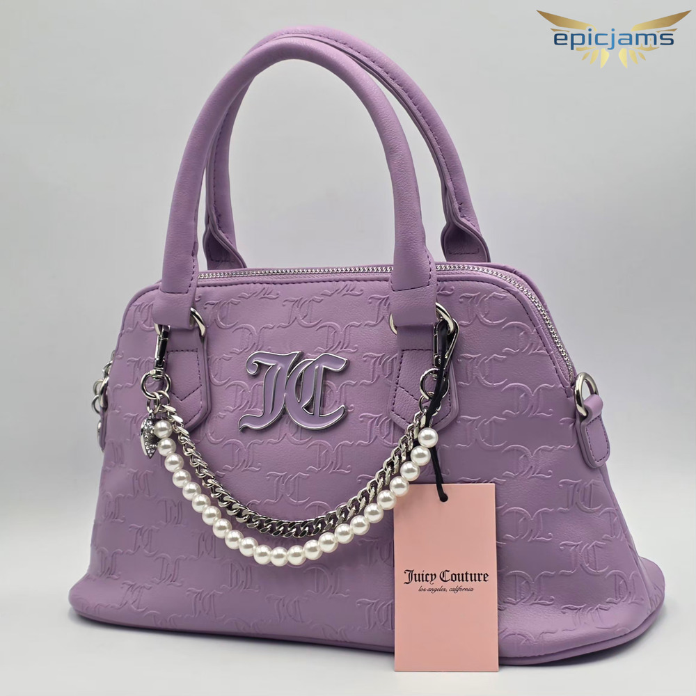 Juicy Couture Heritage Sporty Lavender Satchel Bag New - Picture 3 of 9